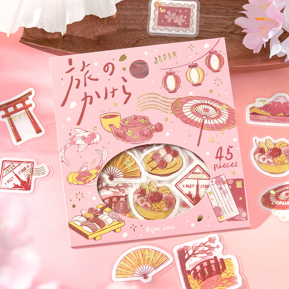 BGM Flakes Seal: Fragments of Travel — To Japan — close-up