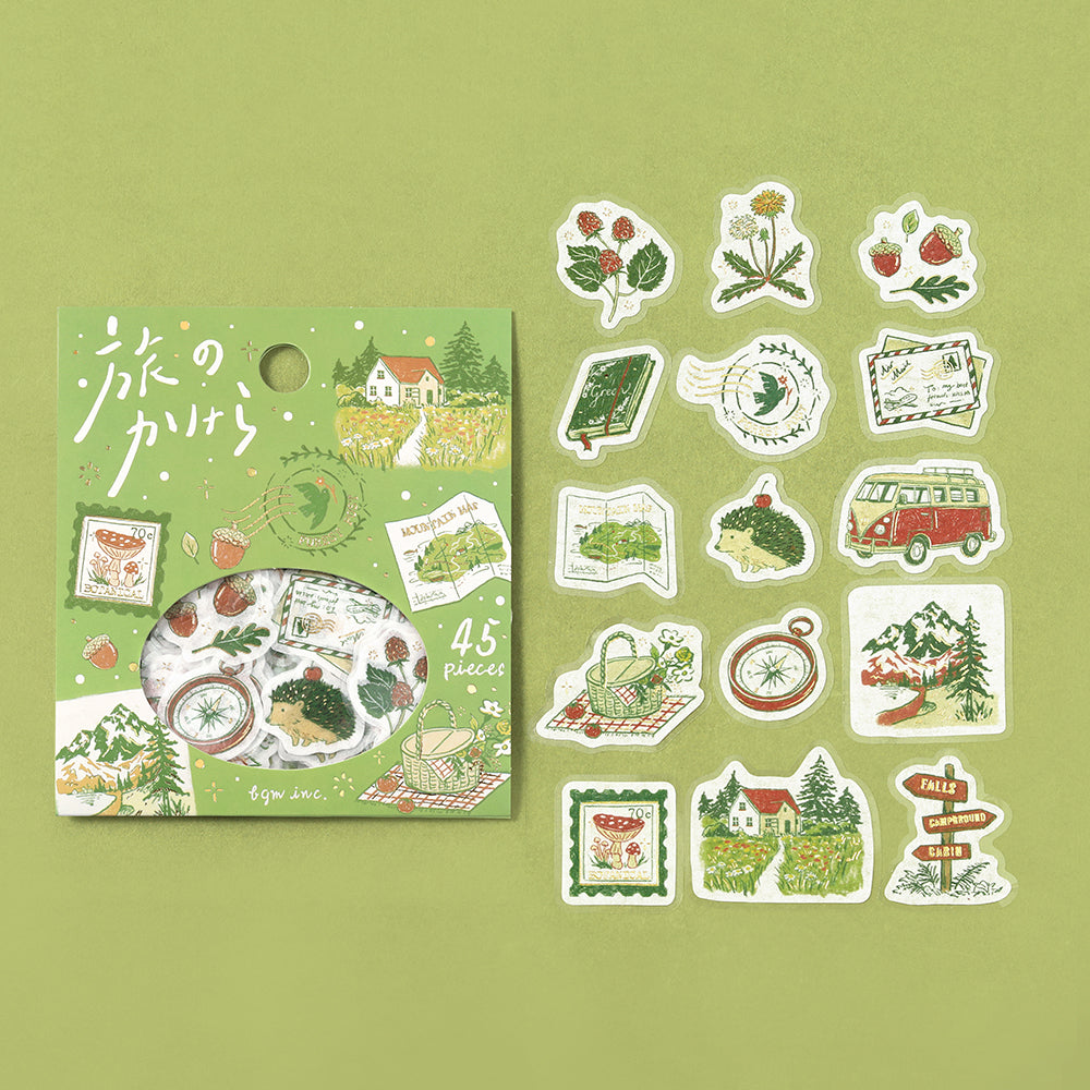 BGM Flakes Seal: Fragments of Travel — To the Forest — sticker detail