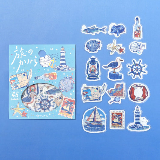 BGM Flakes Seal: Fragments of Travel — To the Sea — sticker detail