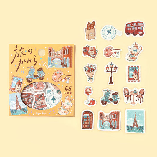 BGM Flakes Seal: Fragments of Travel — To the World — sticker detail