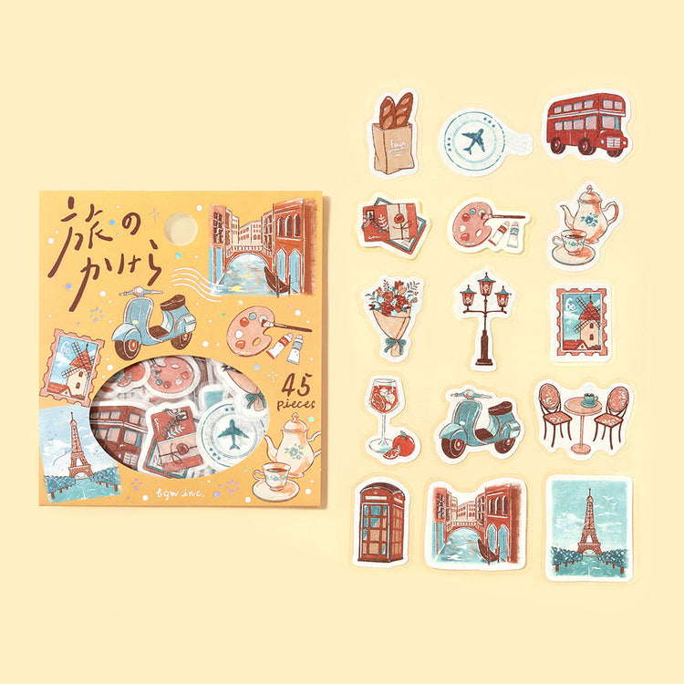 BGM Flakes Seal: Fragments of Travel — To the World — sticker detail