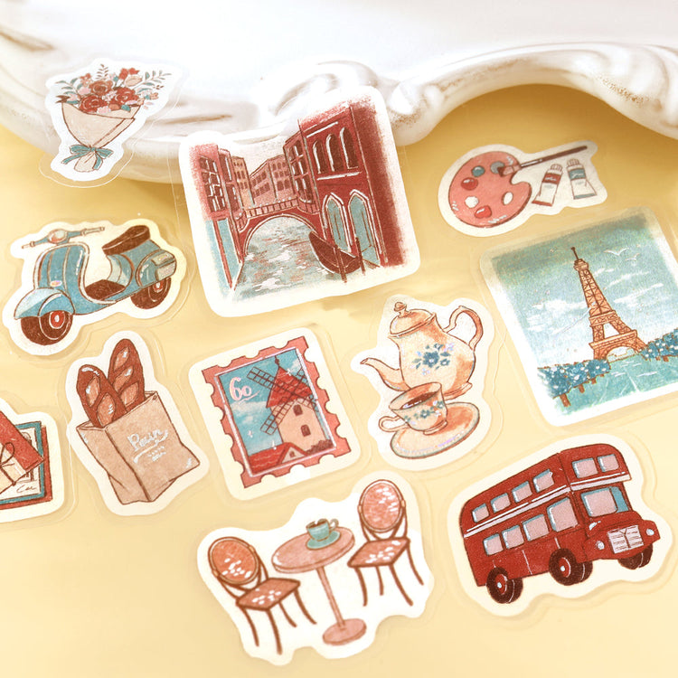 BGM Flakes Seal: Fragments of Travel — To the World — close-up