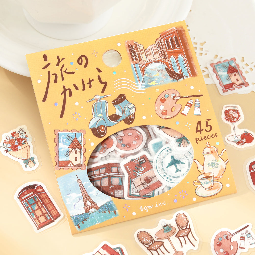 BGM Flakes Seal: Fragments of Travel — To the World — flat lay