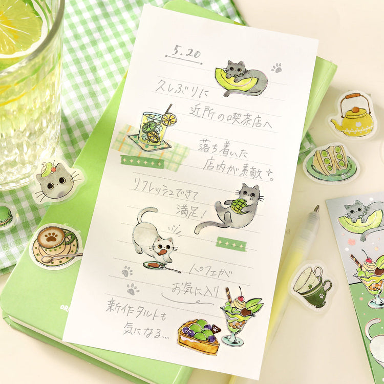 BGM Flakes Seal: Welcome Meow! — Café Haineko — with packaging