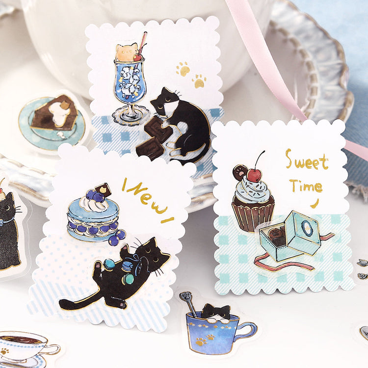 BGM Flakes Seal: Welcome Meow! — Café Kuroneko — with packaging