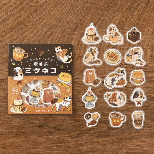 BGM Flakes Seal: Welcome Meow! — Café Mikeneko — sticker detail