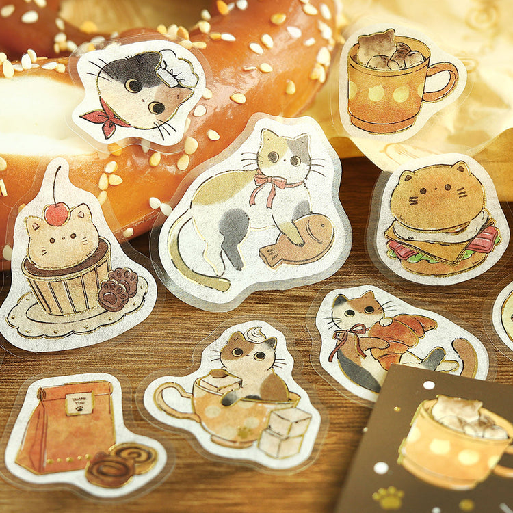 BGM Flakes Seal: Welcome Meow! — Café Mikeneko — applied in a journal