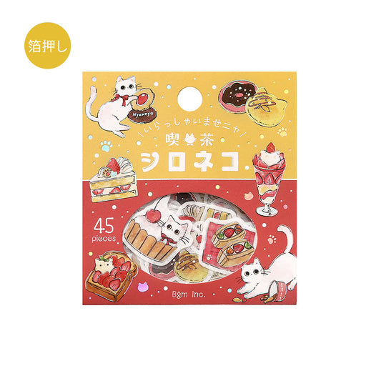 BGM Flakes Seal: Welcome Meow! — Café Shironeko — sheet front