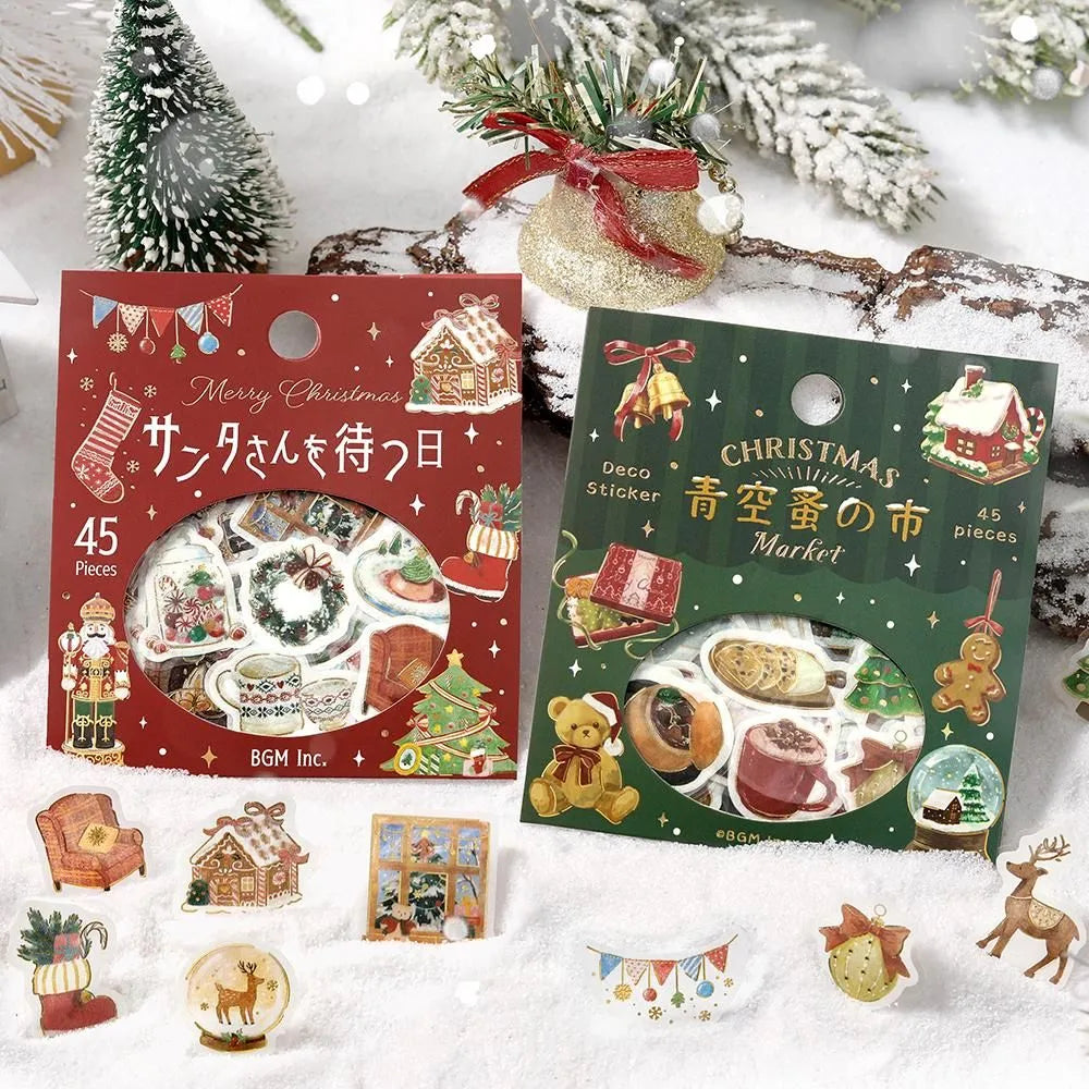 BGM Christmas Flake Seal — The Day We Wait for Santa — flat lay