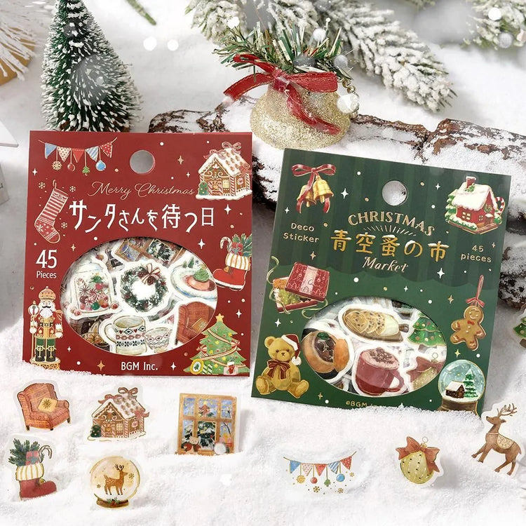 BGM Christmas Flake Seal — The Day We Wait for Santa — flat lay
