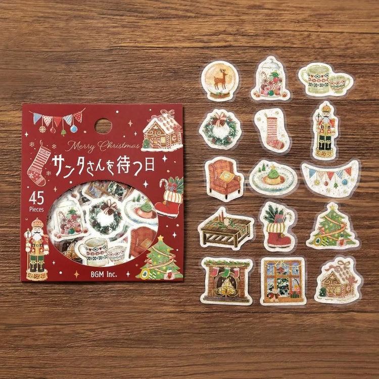 BGM Christmas Flake Seal — The Day We Wait for Santa — sticker detail