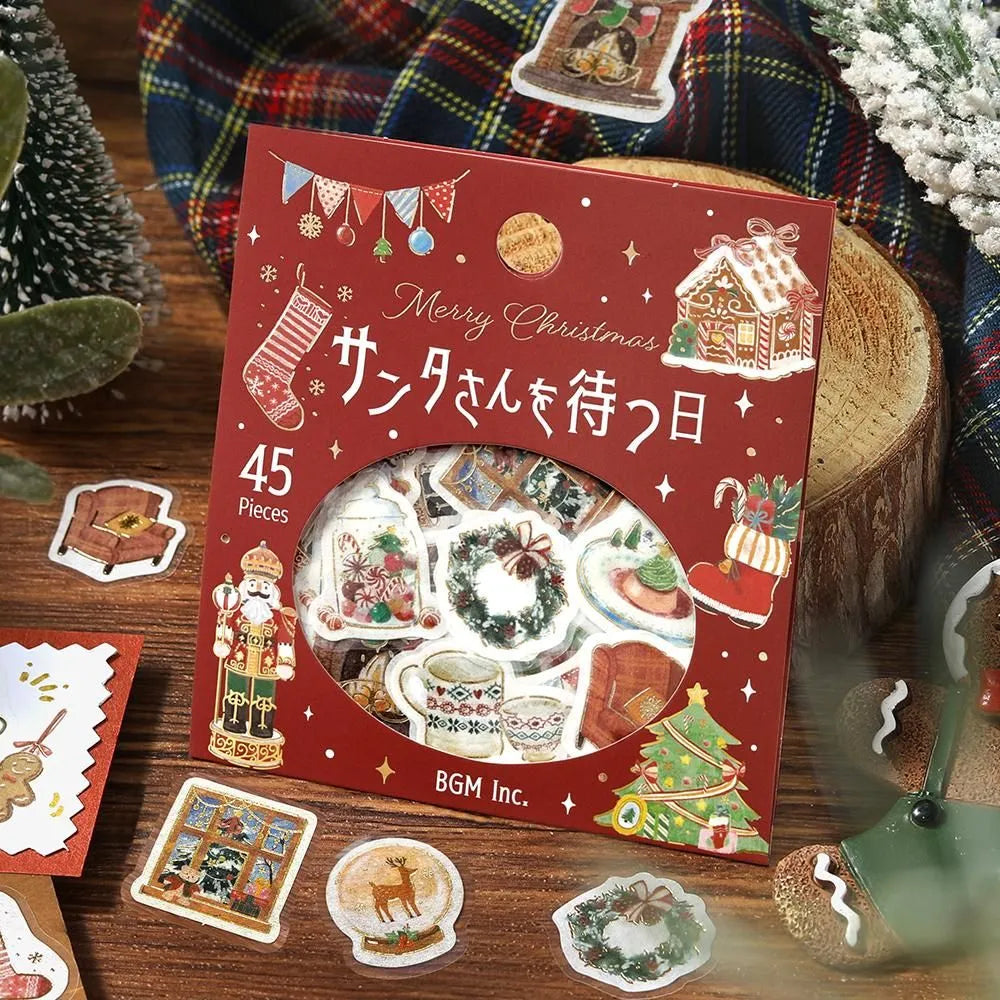 BGM Christmas Flake Seal — The Day We Wait for Santa — close-up