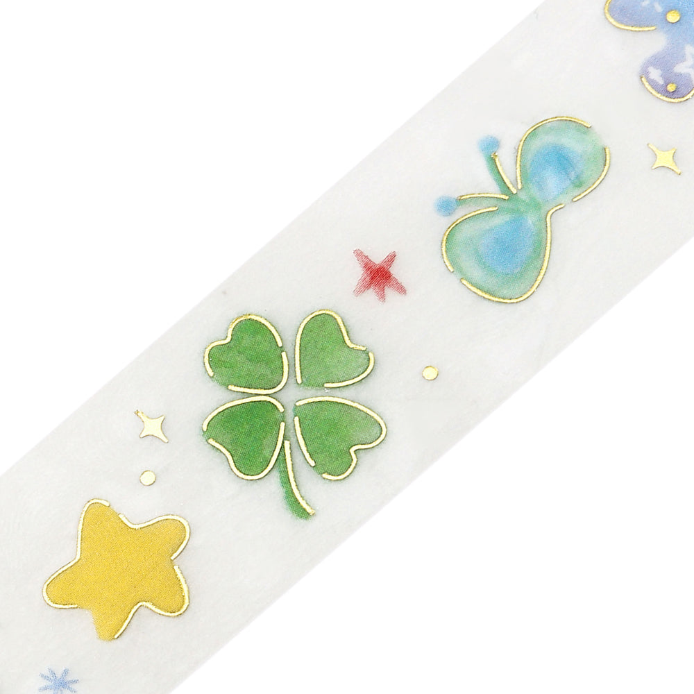 BGM Foil Stamping Clear Tape — Sky Encyclopedia: Lucky — pattern detail