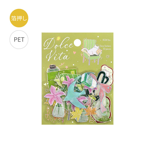 BGM Foil Stamping Flake Seal: Dolce Vita — A Happy Letter — sheet front