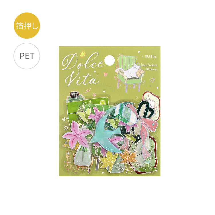 BGM Foil Stamping Flake Seal: Dolce Vita — A Happy Letter — sheet front