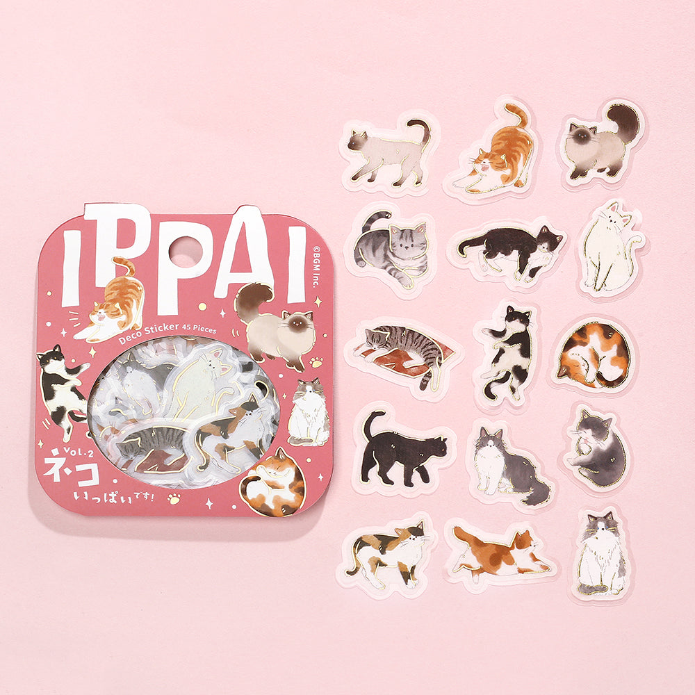 BGM Foil Stamping Flake Seal: IPPAI — Cats Galore Vol. 2 — sticker detail