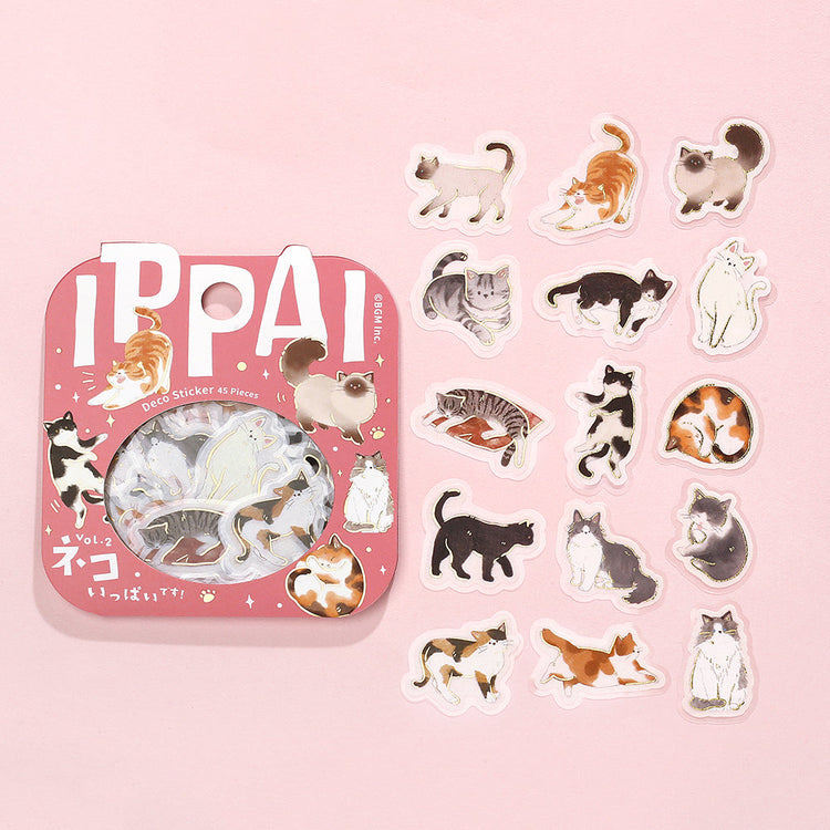 BGM Foil Stamping Flake Seal: IPPAI — Cats Galore Vol. 2 — sticker detail
