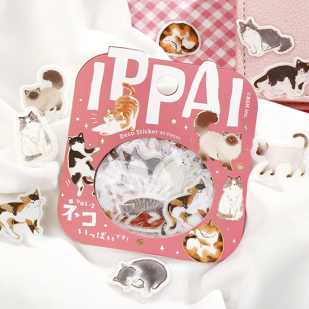 BGM Foil Stamping Flake Seal: IPPAI — Cats Galore Vol. 2 — close-up