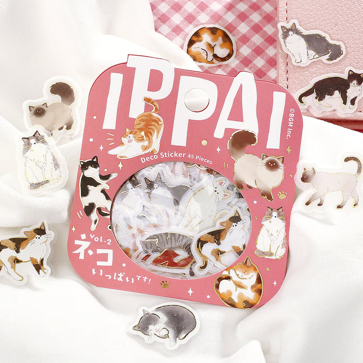 BGM Foil Stamping Flake Seal: IPPAI — Cats Galore Vol. 2 — close-up
