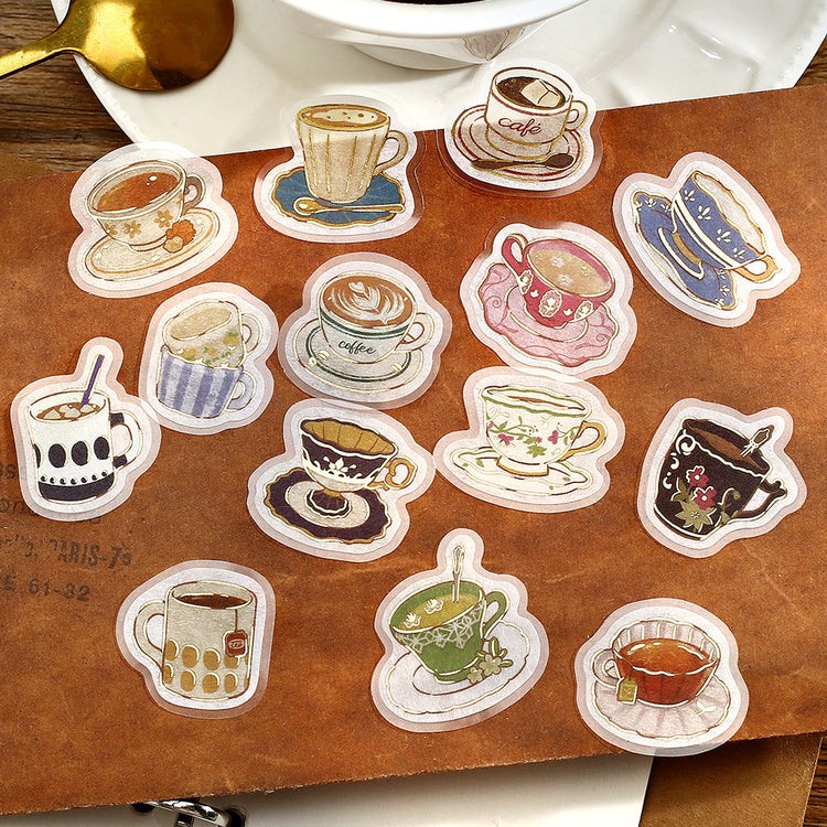 BGM Foil Stamping Flake Seal: IPPAI — Cups Galore — applied in a journal
