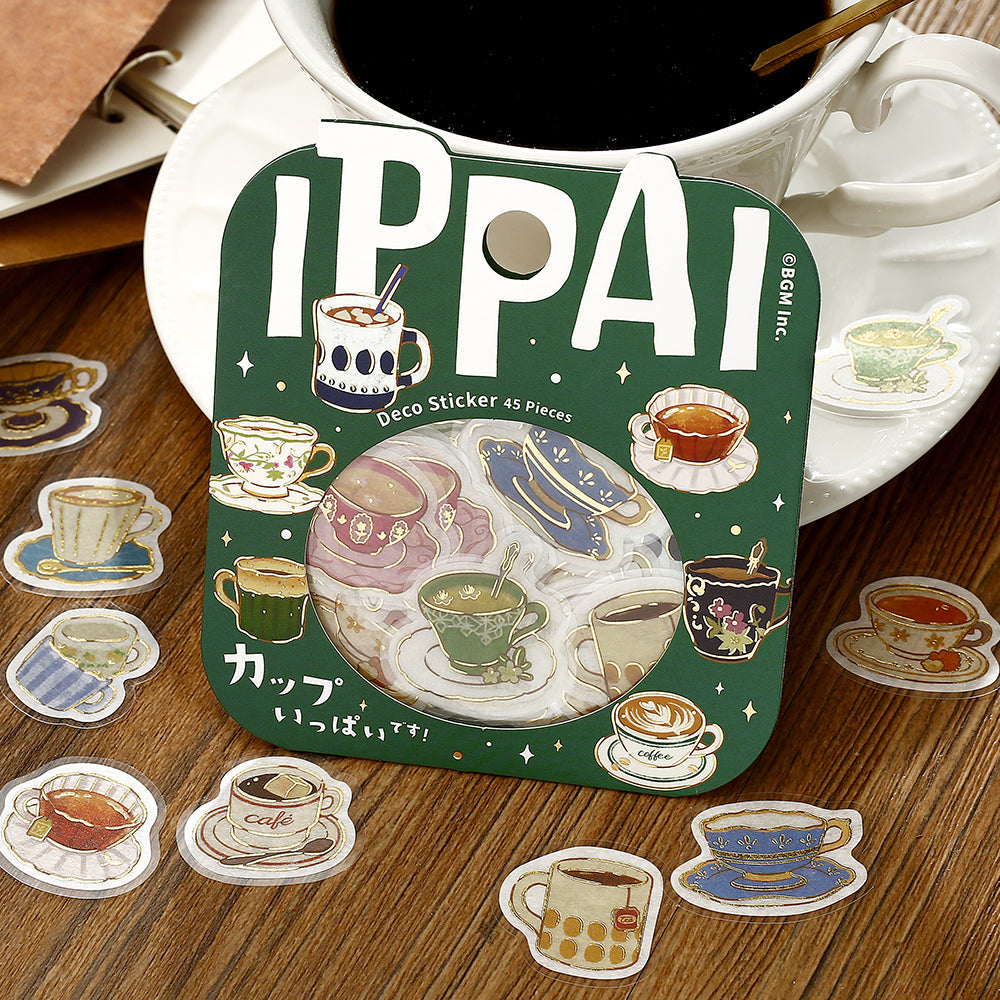 BGM Foil Stamping Flake Seal: IPPAI — Cups Galore — close-up