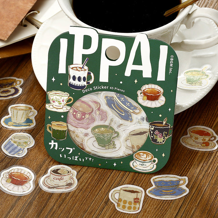 BGM Foil Stamping Flake Seal: IPPAI — Cups Galore — close-up