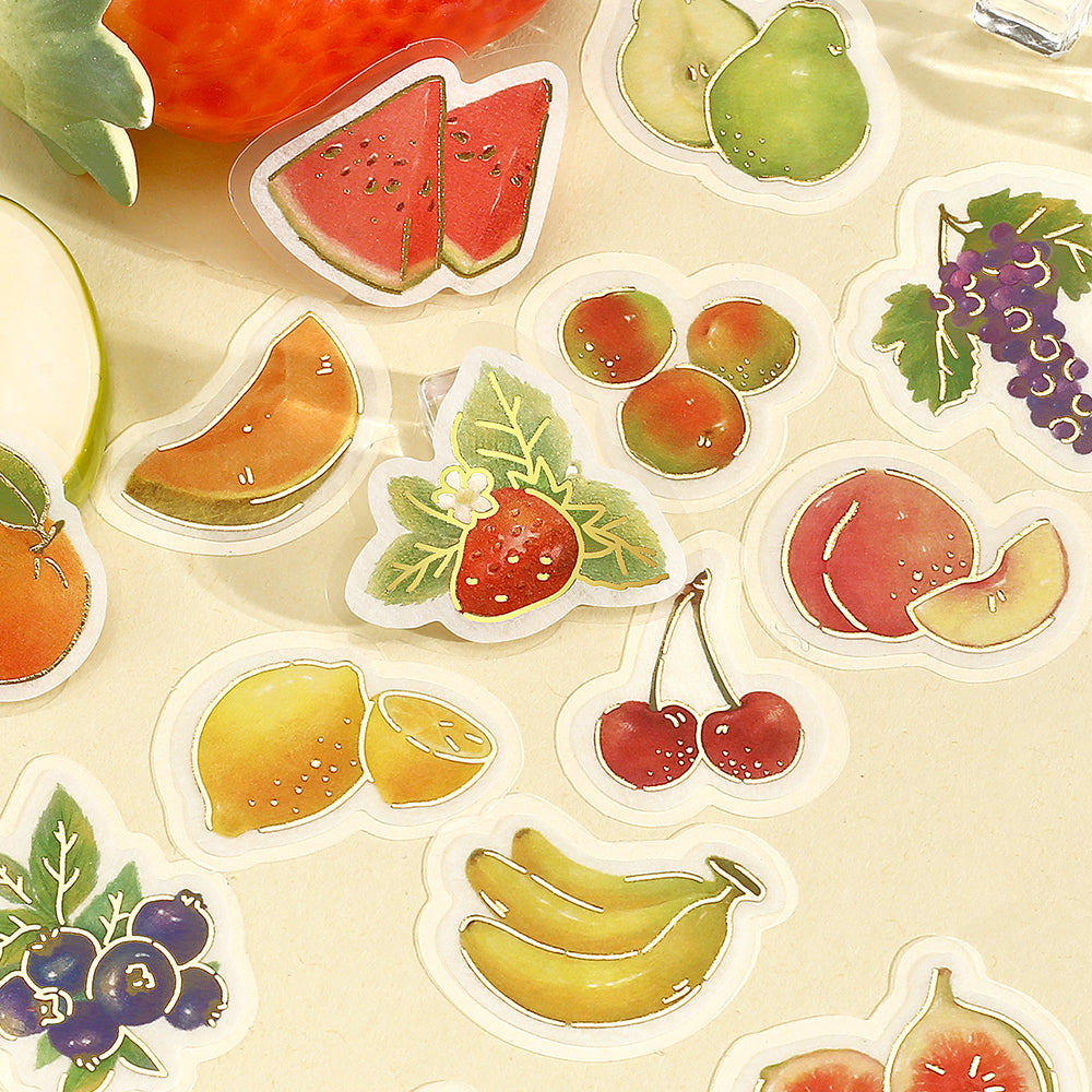 BGM Foil Stamping Flake Seal: IPPAI — Fruits Galore — applied in a journal