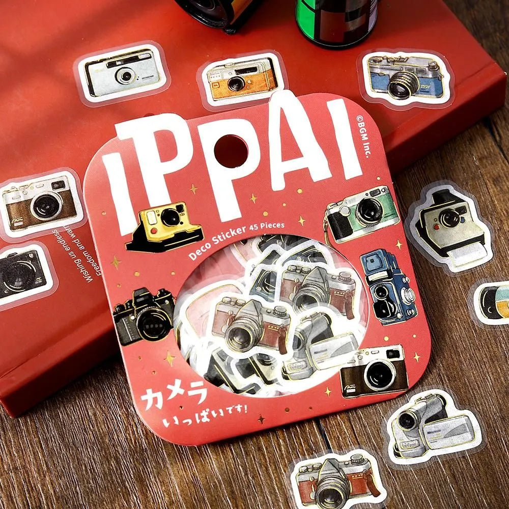 BGM Foil Stamping Flake Seal: Ippai — Full of Cameras — sticker detail