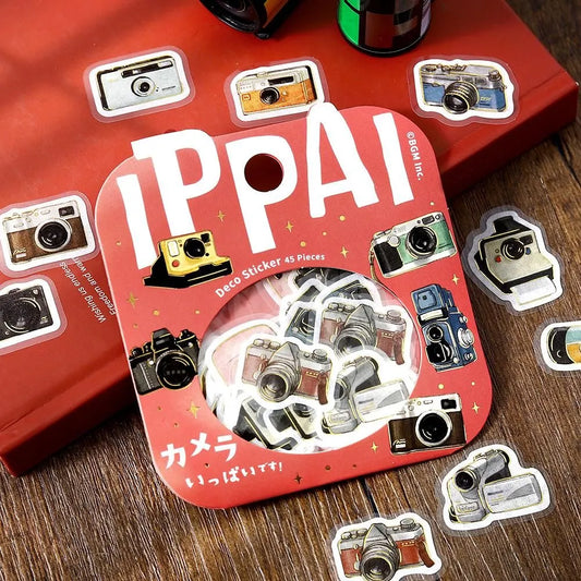 BGM Foil Stamping Flake Seal: Ippai — Full of Cameras — sticker detail
