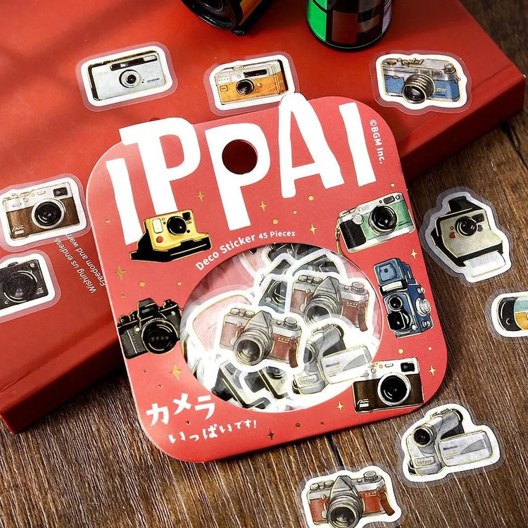 BGM Foil Stamping Flake Seal: Ippai — Full of Cameras — sticker detail