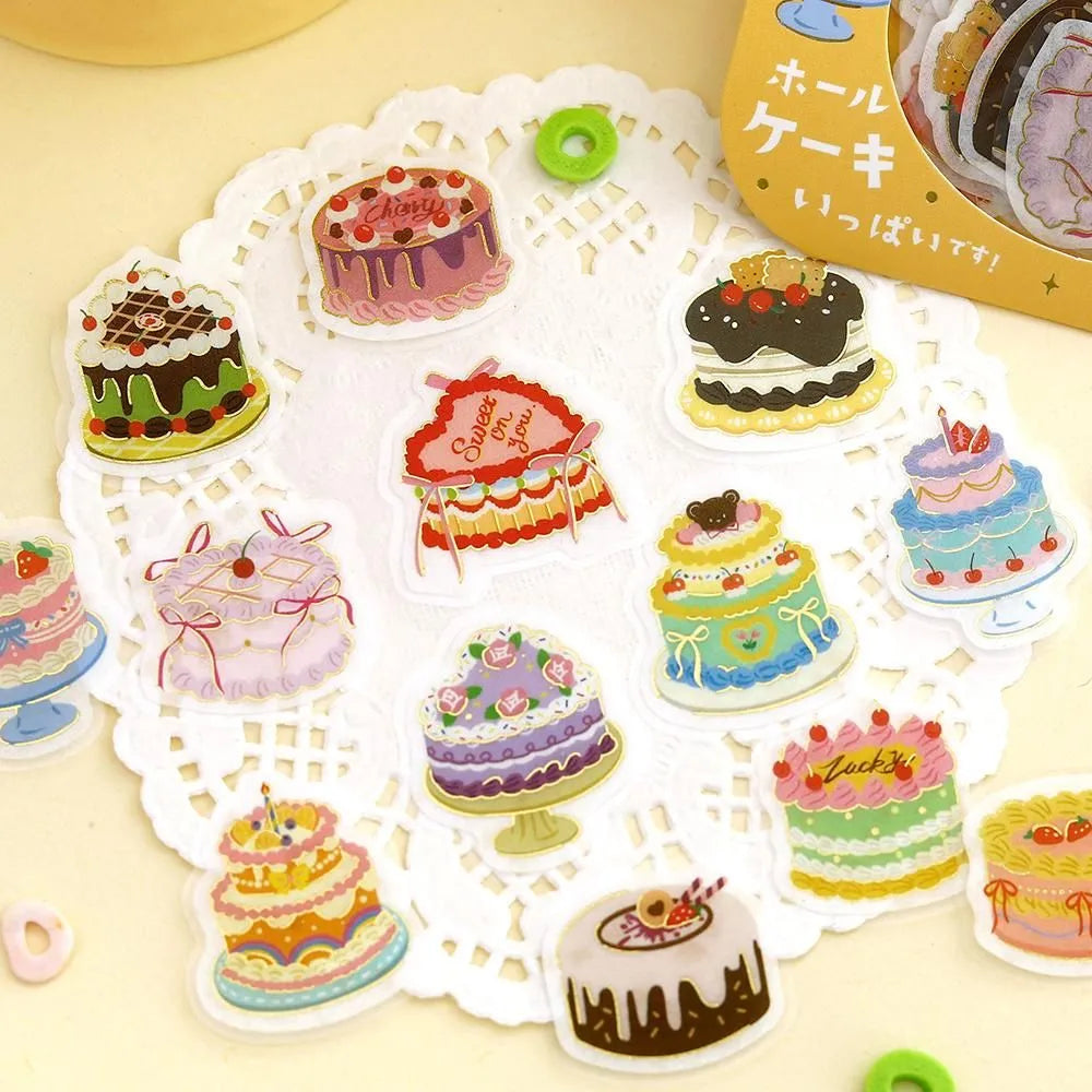 BGM Foil Stamping Flake Seal: Ippai — Full of Whole Cakes — applied in a journal