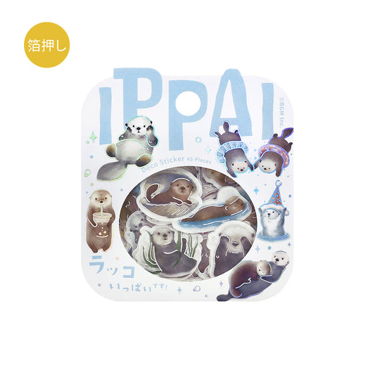 BGM Foil Stamping Flake Seal: IPPAI — Sea Otter Galore — sheet front