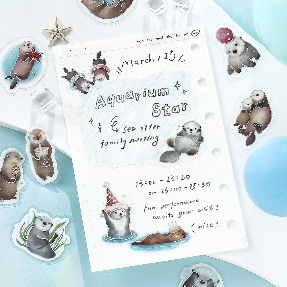 BGM Foil Stamping Flake Seal: IPPAI — Sea Otter Galore — with packaging
