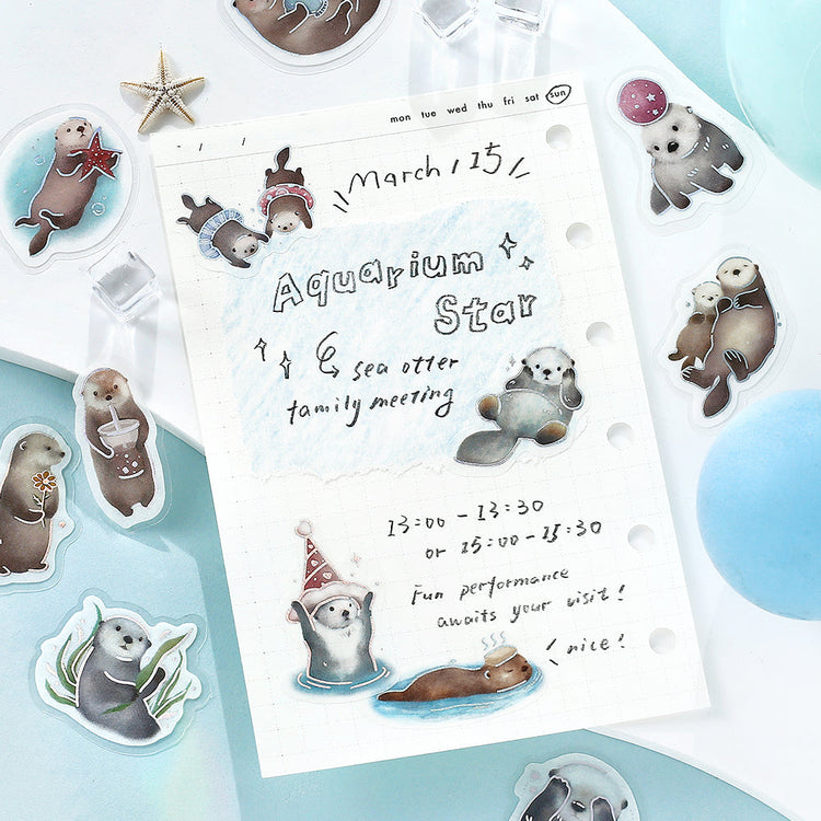 BGM Foil Stamping Flake Seal: IPPAI — Sea Otter Galore — with packaging