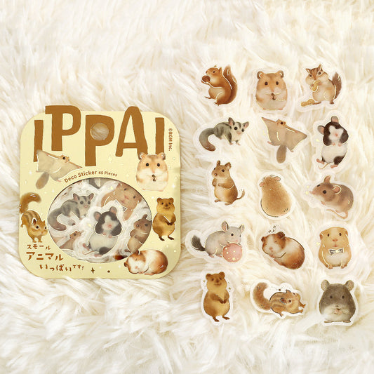 BGM Foil Stamping Flake Seal: IPPAI — Small Animals Galore — sticker detail