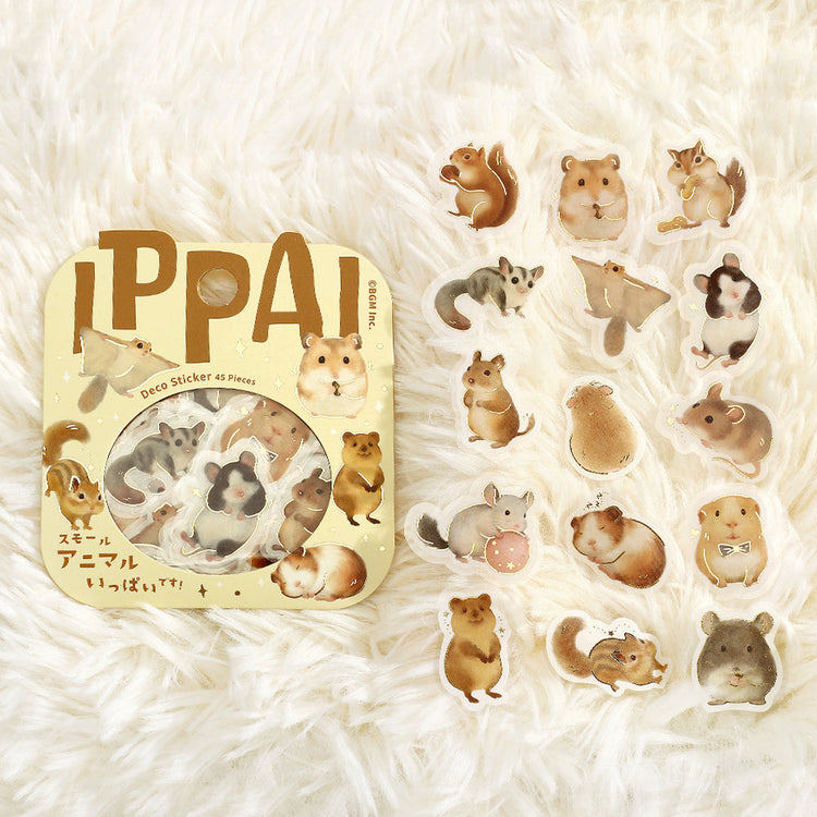 BGM Foil Stamping Flake Seal: IPPAI — Small Animals Galore — sticker detail