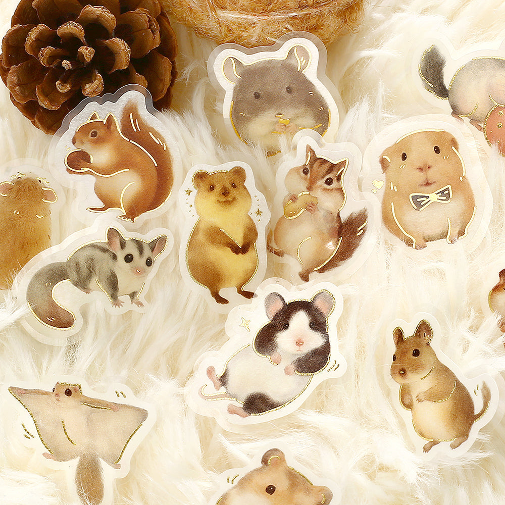 BGM Foil Stamping Flake Seal: IPPAI — Small Animals Galore — applied in a journal