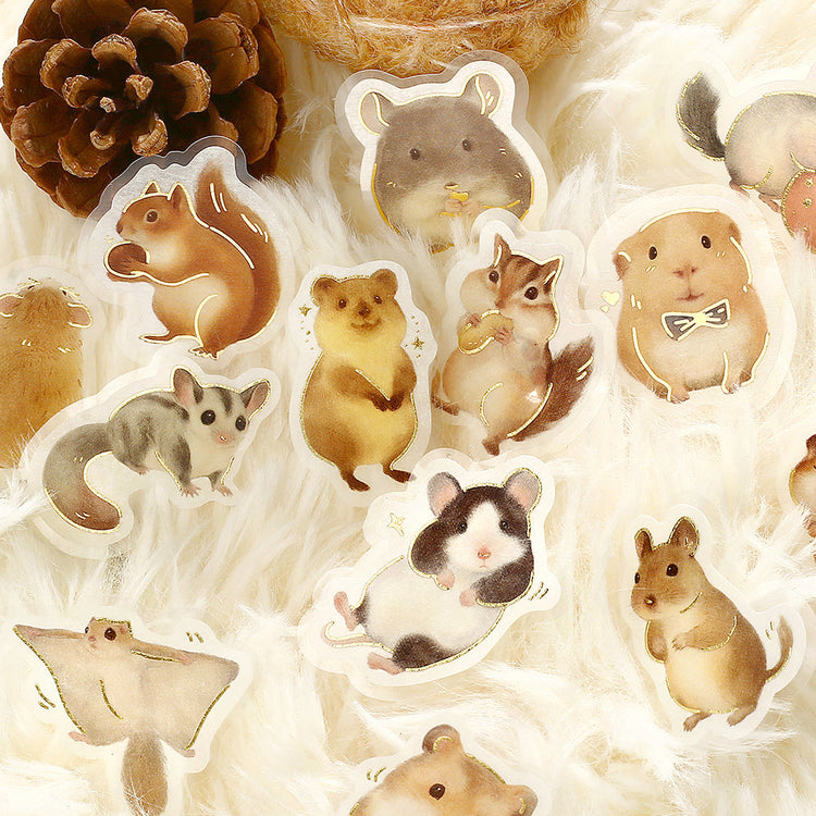 BGM Foil Stamping Flake Seal: IPPAI — Small Animals Galore — applied in a journal