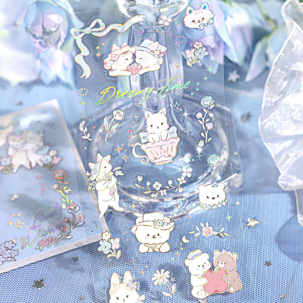 BGM Foil Stamping Iride Seal: Iride — Fairy Tale Animals — applied in a journal