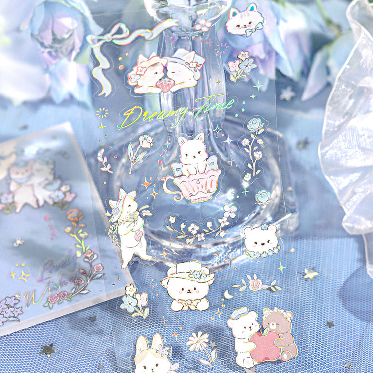 BGM Foil Stamping Iride Seal: Iride — Fairy Tale Animals — applied in a journal