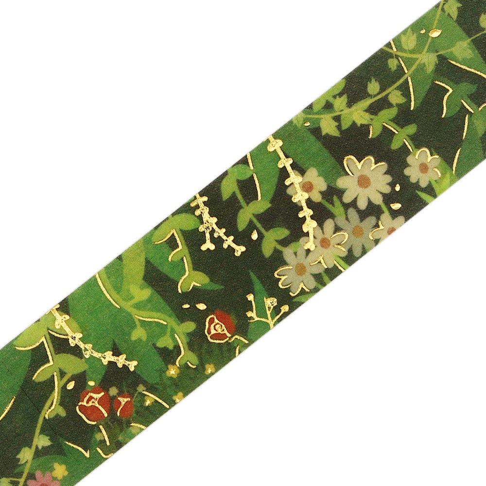 BGM Foil Stamping Masking Tape — Green Path — pattern detail