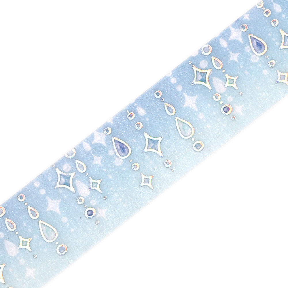 BGM Foil Stamping Masking Tape: Life — Drops of Light — rolled out on paper