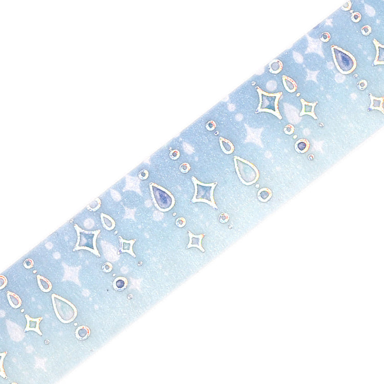 BGM Foil Stamping Masking Tape: Life — Drops of Light — rolled out on paper