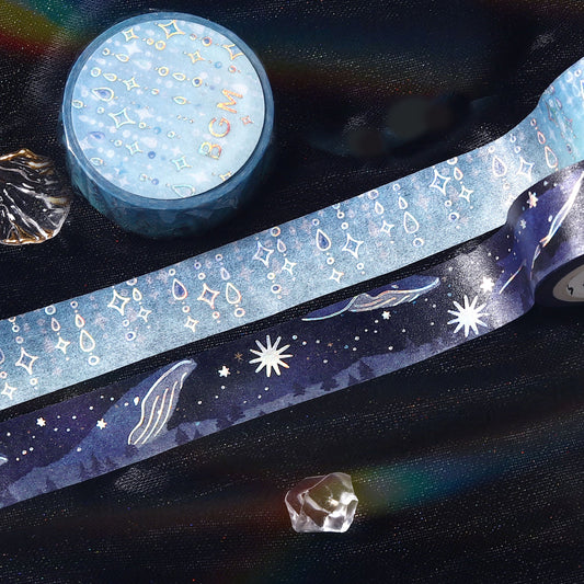 BGM Foil Stamping Masking Tape: Life — Drops of Light — pattern detail