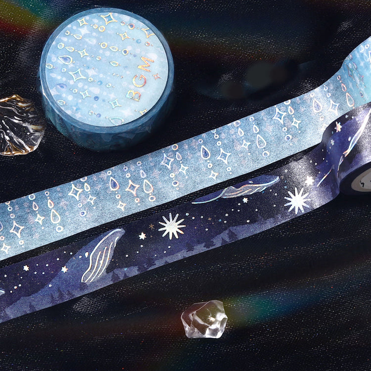 BGM Foil Stamping Masking Tape: Life — Drops of Light — pattern detail