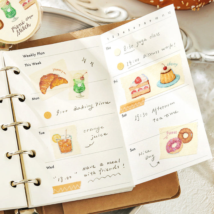 BGM Foil Stamping Masking Tape: Pienistitch — Little Café — with packaging
