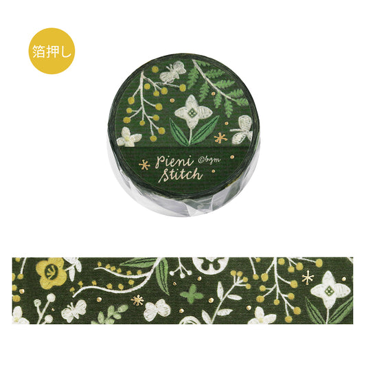 BGM Foil Stamping Masking Tape: Pienistitch — Little Flowers — roll front