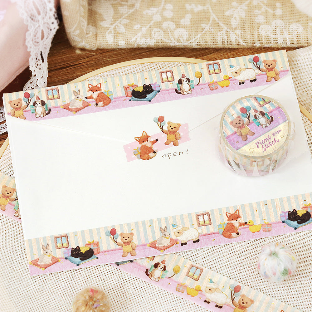 BGM Foil Stamping Masking Tape: Pienistitch — Little Party — with packaging