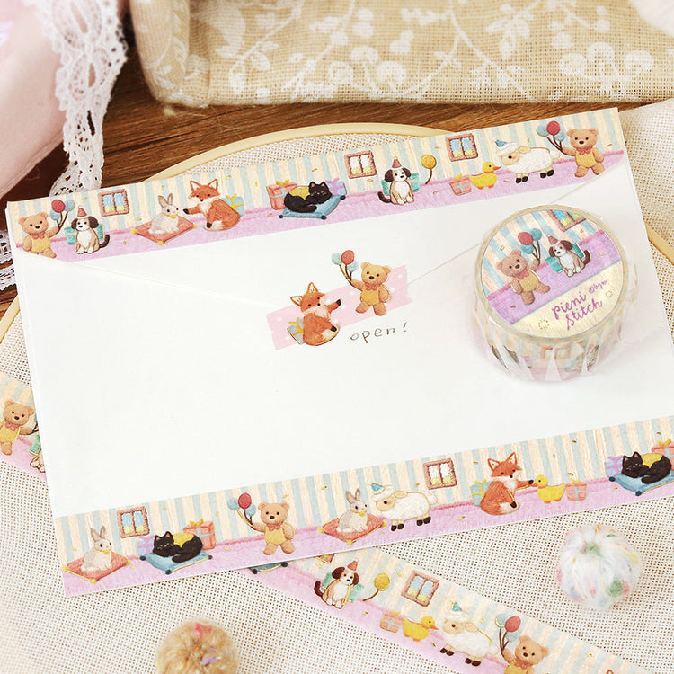 BGM Foil Stamping Masking Tape: Pienistitch — Little Party — with packaging