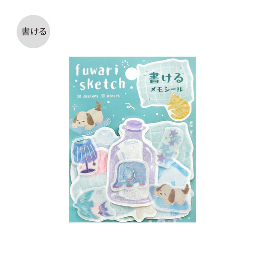 BGM Foil Stamping Memo Seal: Fuwari Sketch - Blue